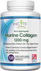 Marine Collagen 1200mg | 120 High Strength Capsules Pure Superior Type 1 Hydrolysed Marine Collagen Supplement