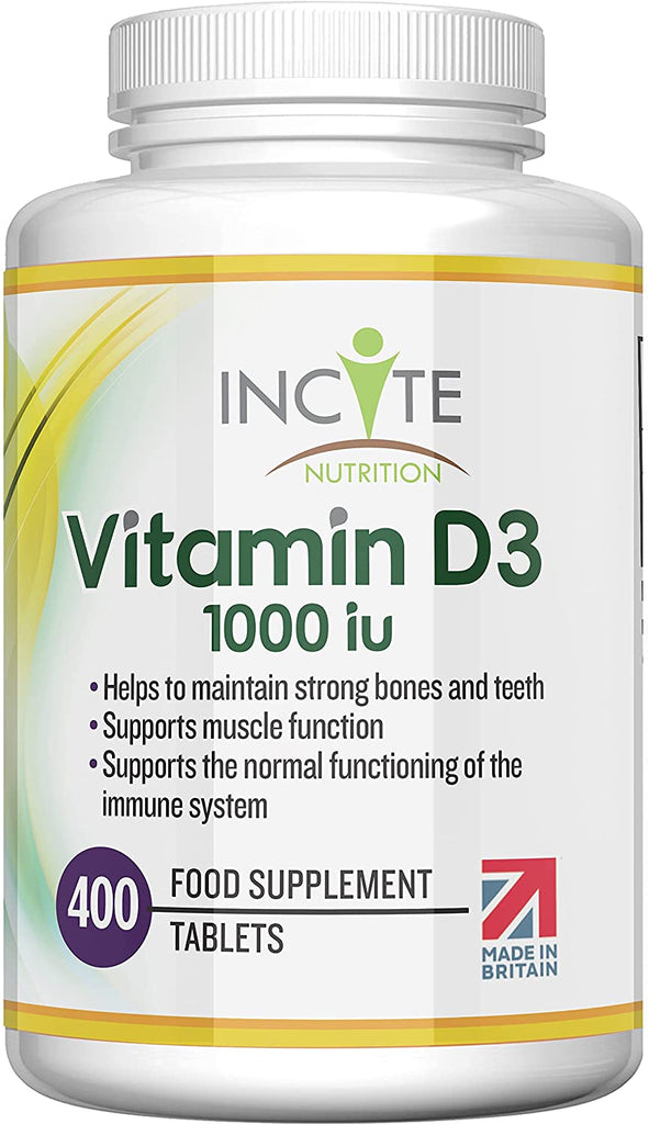 Vitamin D 4000iu - 400 Premium Vitamin D3 Easy-Swallow Micro Tablets - One a Day High Strength