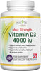 Vitamin D 4000iu - 400 Premium Vitamin D3 Easy-Swallow Micro Tablets - One a Day High Strength